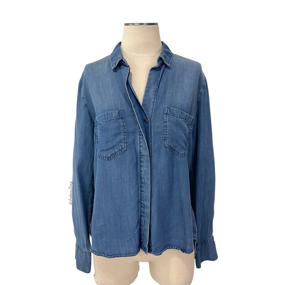 Cloth & Stone- Chambray Split Back Button Down Sh… - image 1